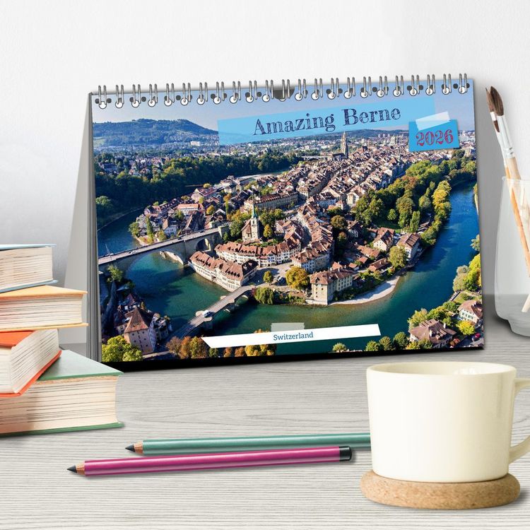 Produktbild: Amazing Berne - Switzerland (Desk Calendar 2026 DIN A5 landscape), CALVENDO 12 Month DeskCalendar