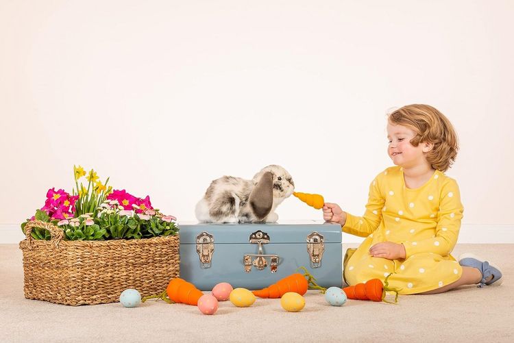 Produktbild: Teddy Hermann 937340 - Hase schwarz-wei&szlig;, Pl&uuml;schtier, 23 cm
