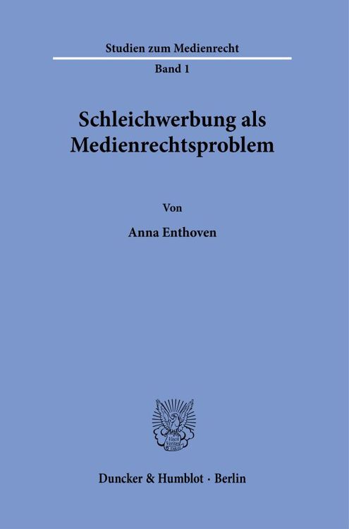 Produktbild: Schleichwerbung als Medienrechtsproblem.