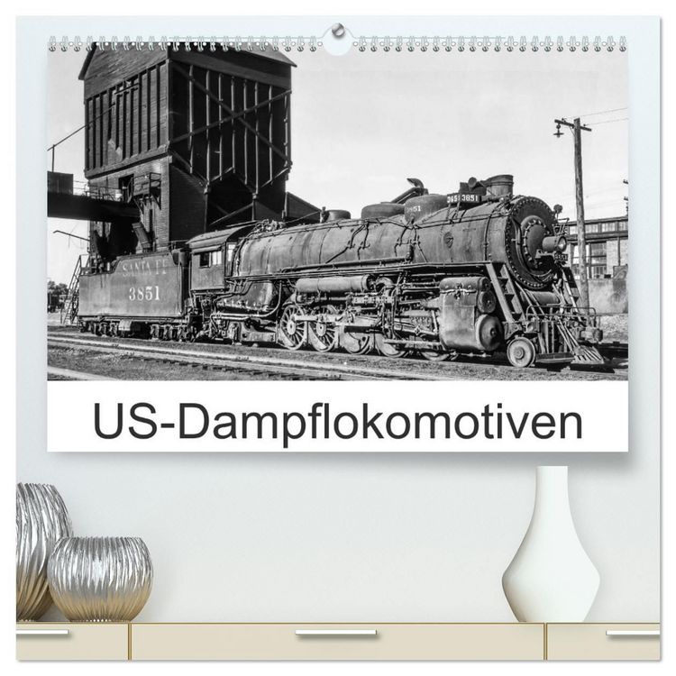 Produktbild: US-Dampflokomotiven (hochwertiger Premium Wandkalender 2027 DIN A2 quer), Kunstdruck in Hochglanz