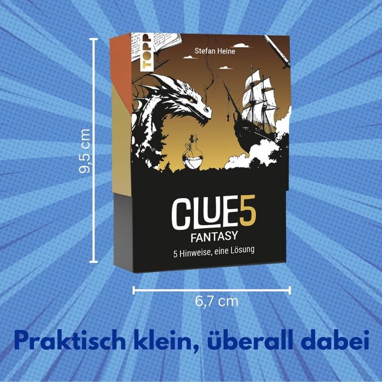 Produktbild: CLUE5 #Fantasy. 5 Hinweise, nur eine L&ouml;sung. Das Trend-Quiz f&uuml;r deine Tasche