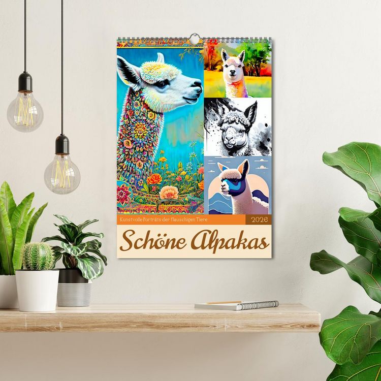 Produktbild: Sch&ouml;ne Alpakas (Wandkalender 2026 DIN A3 hoch), CALVENDO Monatskalender