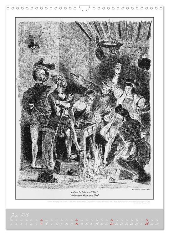 Produktbild: Faust - Weltliteraturkalender (Wandkalender 2026 DIN A3 hoch), CALVENDO Monatskalender