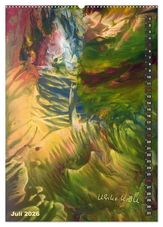 Produktbild: Encaustic-Malerei Kunstkalender 2026 (hochwertiger Premium Wandkalender 2026 DIN A2 hoch), Kunstdruck in Hochglanz