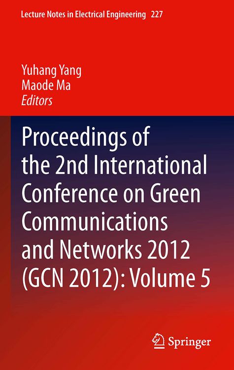 Produktbild: Proceedings of the 2nd International Conference on Green Communications and Networks 2012 (GCN 2012): Volume 5