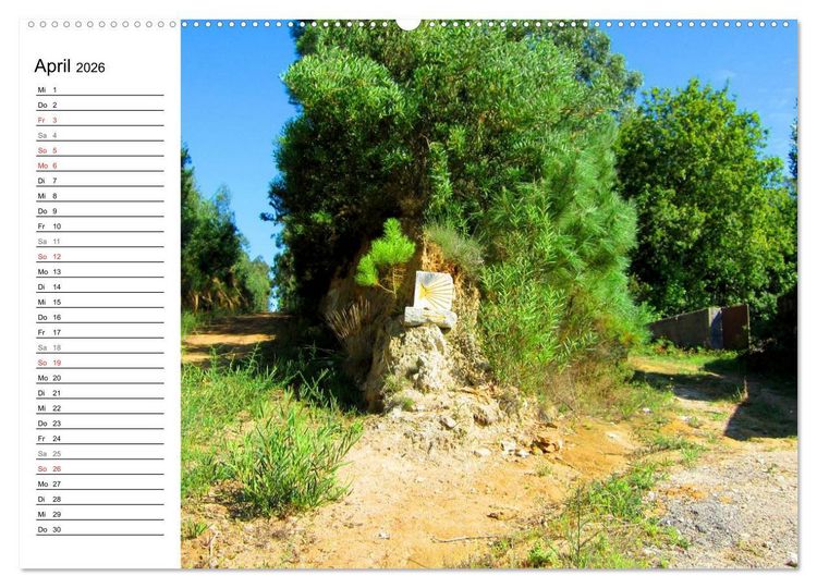 Produktbild: Jakobsweg - Camino Portugues (hochwertiger Premium Wandkalender 2026 DIN A2 quer), Kunstdruck in Hochglanz