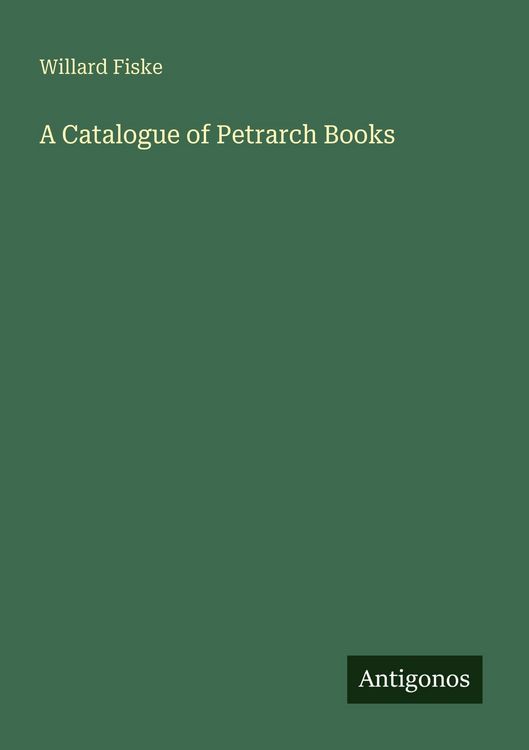 Produktbild: A Catalogue of Petrarch Books