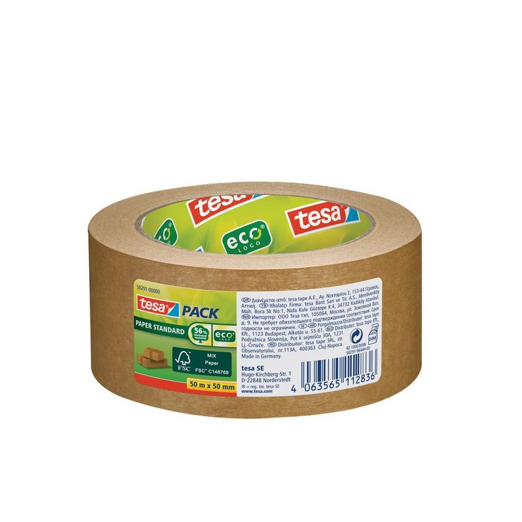 Produktbild: TESA&reg; Papier-Verpackungsband ecoLogo&reg; Standard, 50 mm x 50 m
