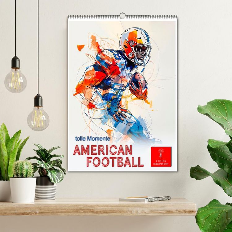 Produktbild: American Football - tolle Momente (Wandkalender 2026 DIN A2 hoch), CALVENDO Monatskalender