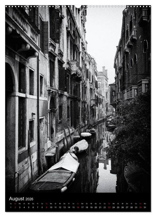 Produktbild: Venice Noir - Das etwas andere Venedig (hochwertiger Premium Wandkalender 2026 DIN A2 hoch), Kunstdruck in Hochglanz