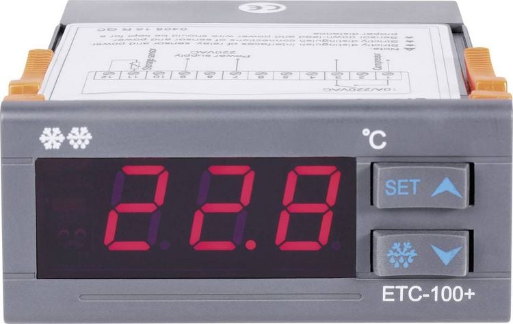 Produktbild: VOLTCRAFT ETC-100+ Temperaturregler NTC10K -40 bis +120 &deg;C Relais 10 A (L x B x H) 88 x 75 x 34.5 mm