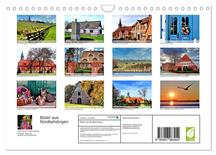 Produktbild: Bilder aus Nordkehdingen (Wandkalender 2026 DIN A4 quer), CALVENDO Monatskalender
