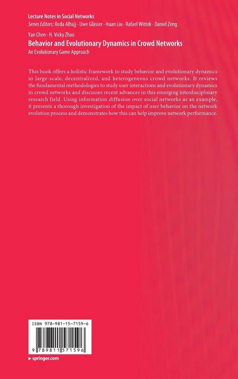 Produktbild: Behavior and Evolutionary Dynamics in Crowd Networks