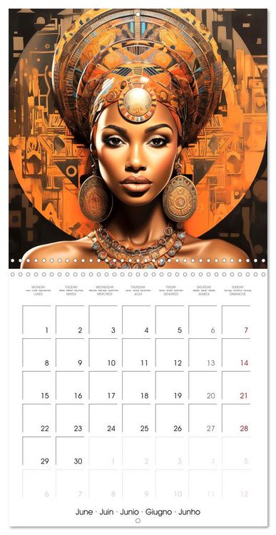 Produktbild: L'art de la beaut&eacute; africaine (Calendrier mural carr&eacute; 2026 30x30 cm) Calendrier double avec une page pour vos prises de notes