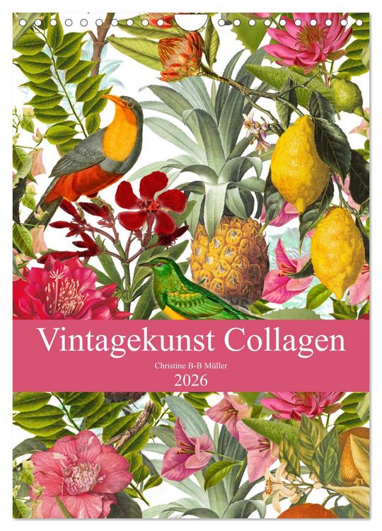 Produktbild: Vintagekunst Collagen (Wandkalender 2026 DIN A4 hoch), CALVENDO Monatskalender