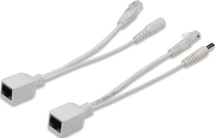 Produktbild: Digitus DN-95001 PoE Kabelset (Splitter + Injector) 10 / 100 MBit/s Passiv