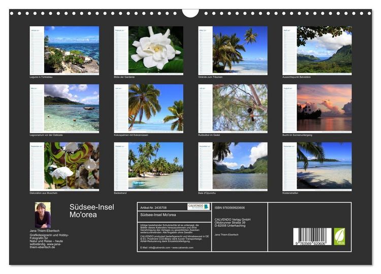 Produktbild: S&uuml;dsee-Insel Mo'orea (Wandkalender 2027 DIN A3 quer), CALVENDO Monatskalender