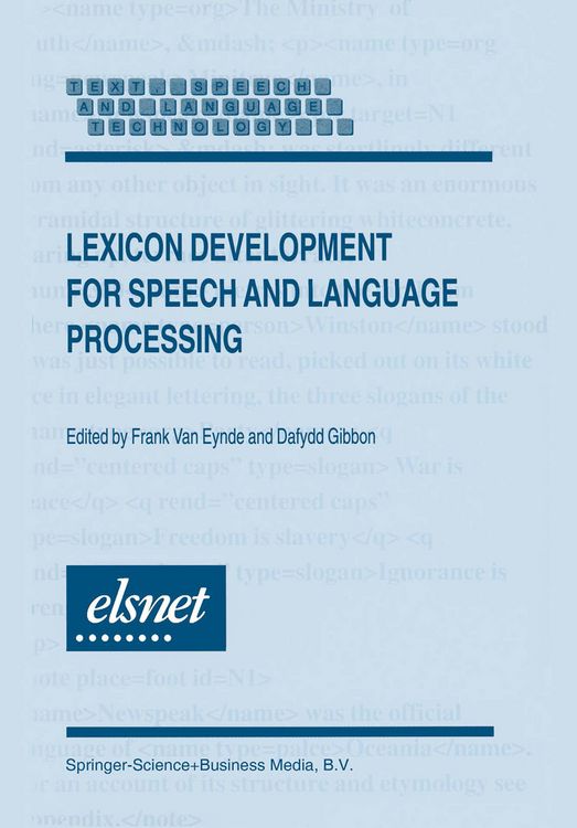 Produktbild: Lexicon Development for Speech and Language Processing