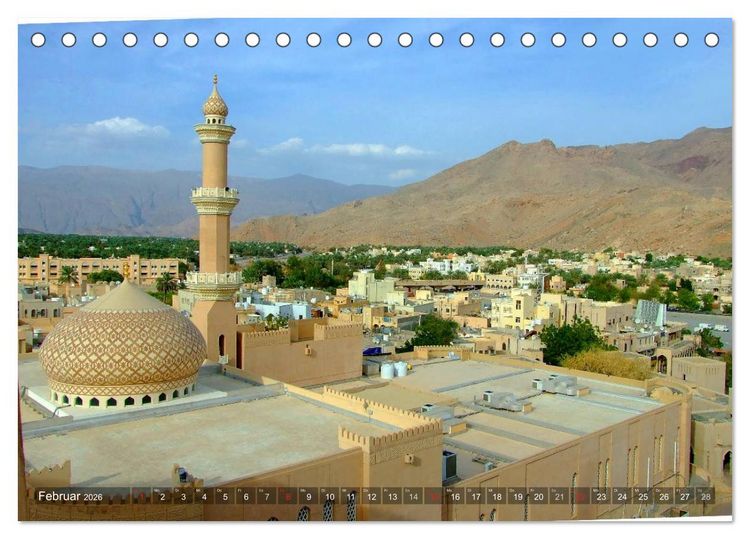 Produktbild: Oman - Eine Bilder-Reise (Tischkalender 2026 DIN A5 quer), CALVENDO Monatskalender