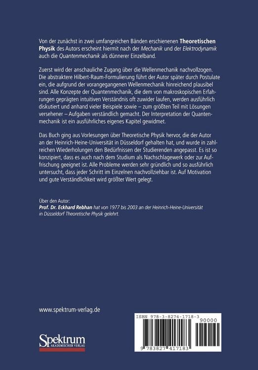 Produktbild: Theoretische Physik: Quantenmechanik
