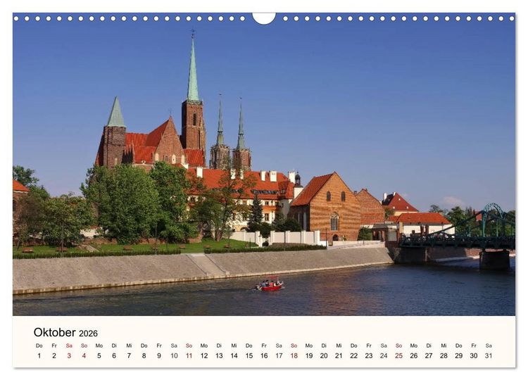 Produktbild: Die Dominsel - Historisches Zentrum der Stadt Breslau (Wandkalender 2026 DIN A3 quer), CALVENDO Monatskalender