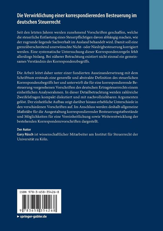 Produktbild: Die Verwirklichung einer korrespondierenden Besteuerung im deutschen Steuerrecht