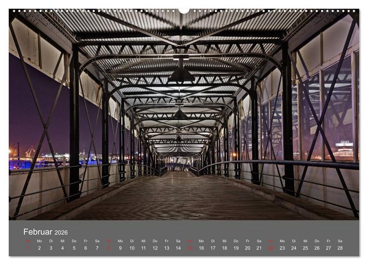 Produktbild: Nightwalk - Hamburg (Wandkalender 2026 DIN A2 quer), CALVENDO Monatskalender