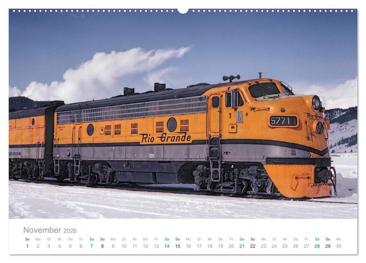 Produktbild: US Diesellokomotiven (Wandkalender 2026 DIN A2 quer), CALVENDO Monatskalender