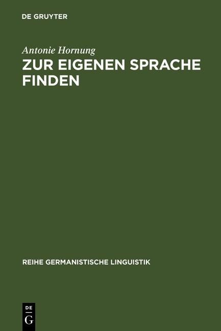 Produktbild: Zur eigenen Sprache finden