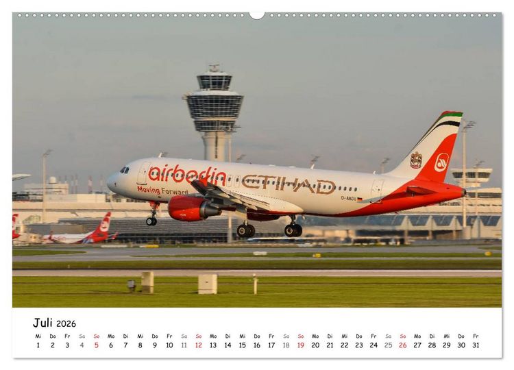 Produktbild: Airliner in M&uuml;nchen / 2026 (Wandkalender 2026 DIN A2 quer), CALVENDO Monatskalender