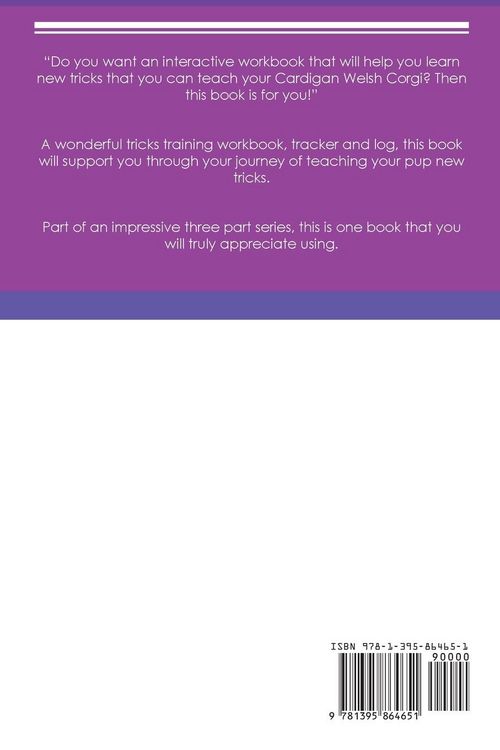 Produktbild: Cardigan Welsh Corgi Tricks Training Cardigan Welsh Corgi Tricks & Games Training Tracker & Workbook. Includes