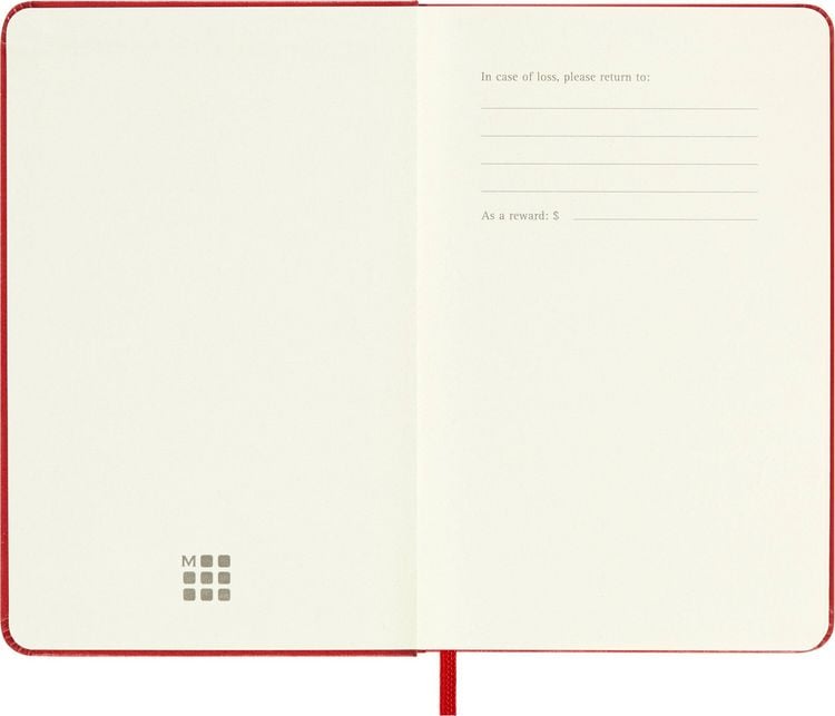 Produktbild: Moleskine Notizbuch, Pocket/A6, Blanko, Fester Einband, Rot