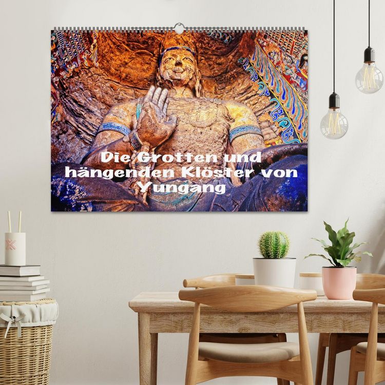 Produktbild: Die Grotten und h&auml;ngenden Kl&ouml;ster von Yungang (Wandkalender 2026 DIN A2 quer), CALVENDO Monatskalender