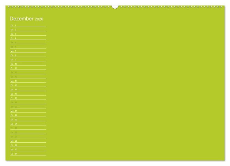 Produktbild: Bastel-Geburtstagskalender gr&uuml;n / Geburtstagskalender (Wandkalender 2026 DIN A2 quer), CALVENDO Monatskalender