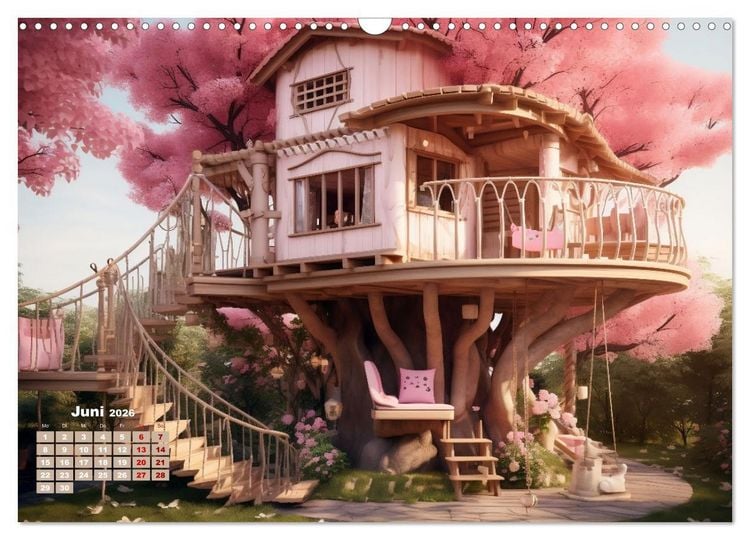 Produktbild: Baumh&auml;user - Traumhafte Luftschl&ouml;sser (Wandkalender 2026 DIN A3 quer), CALVENDO Monatskalender