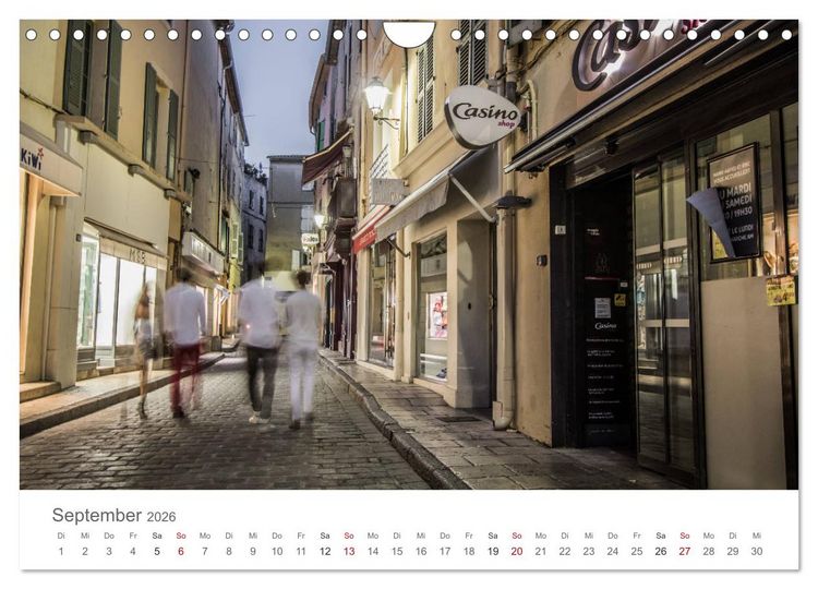 Produktbild: Saint Tropez - Early Morning Street Photography (Wandkalender 2026 DIN A4 quer), CALVENDO Monatskalender
