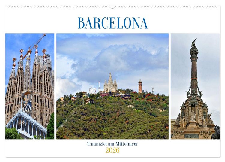 Produktbild: BARCELONA, Traumziel am Mittelmeer (Wandkalender 2026 DIN A2 quer), CALVENDO Monatskalender