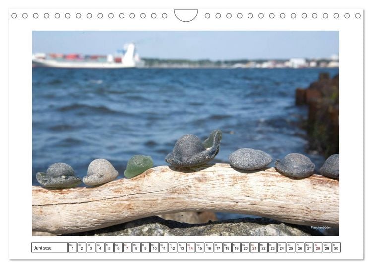 Produktbild: Meerglas - Juwelen der Meeres (Wandkalender 2026 DIN A4 quer), CALVENDO Monatskalender
