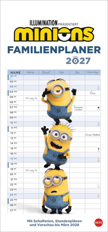 Produktbild: Minions Familienplaner 2027