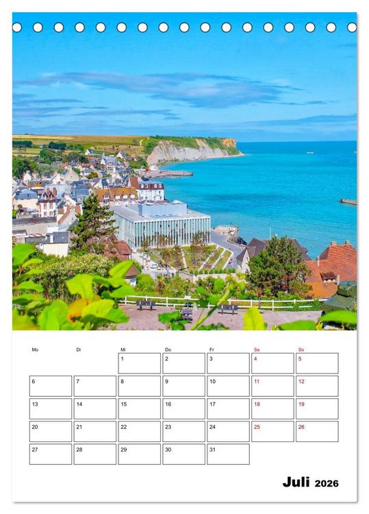 Produktbild: Normandie - Reiseplaner (Tischkalender 2026 DIN A5 hoch), CALVENDO Monatskalender