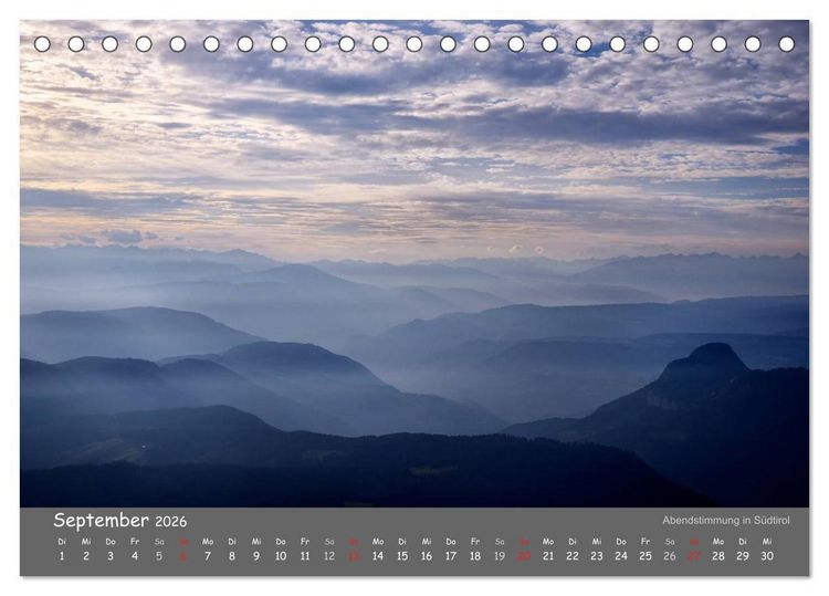 Produktbild: Traumhafte Bergwelt Kalender (Tischkalender 2026 DIN A5 quer), CALVENDO Monatskalender