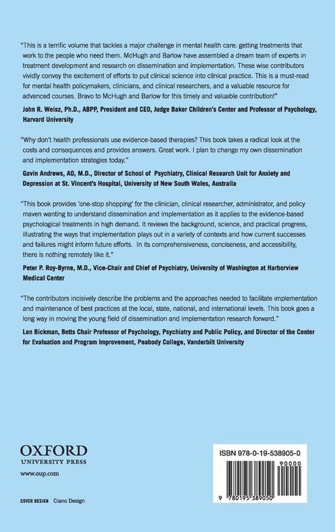 Produktbild: Dissemination and Implementation of Evidence-Based Psychological Interventions