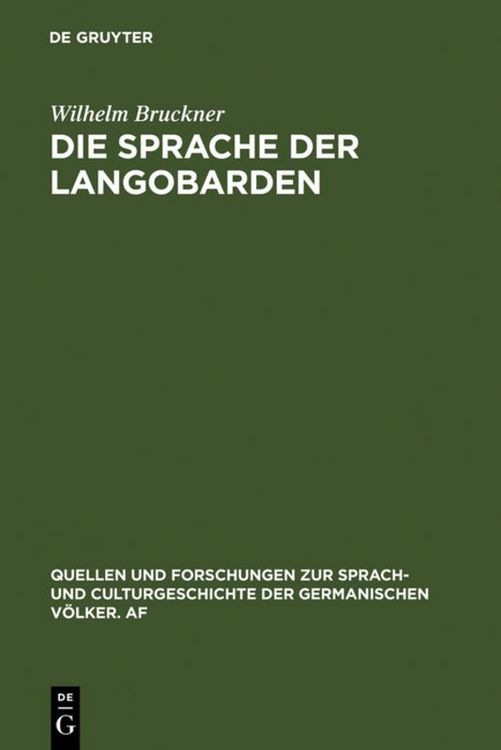 Produktbild: Die Sprache der Langobarden