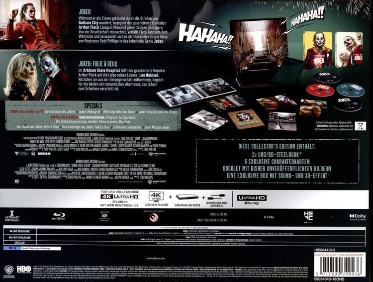 Produktbild: Joker & Joker: Folie &agrave; Deux - Limitierte Ultimate Collector's Edition - Steelbook (2 4K Ultra HD) (+ 2 Blu-ray)
