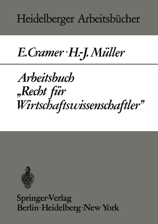 Produktbild: Arbeitsbuch &bdquo;Recht f&uuml;r Wirtschaftswissenschaftler&ldquo;
