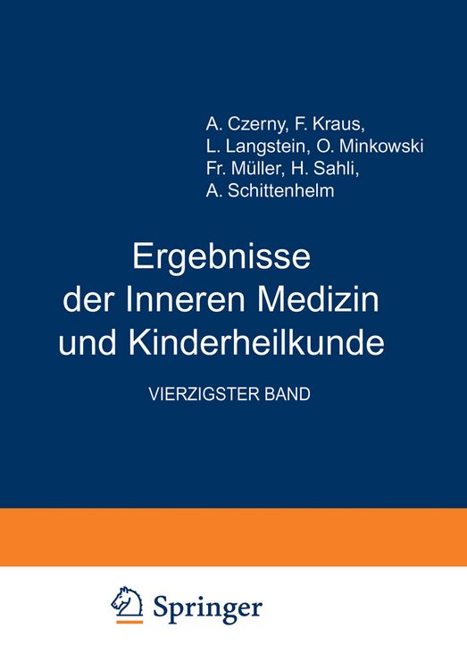 Produktbild: Ergebnisse der Inneren Medizin und Kinderheilkunde