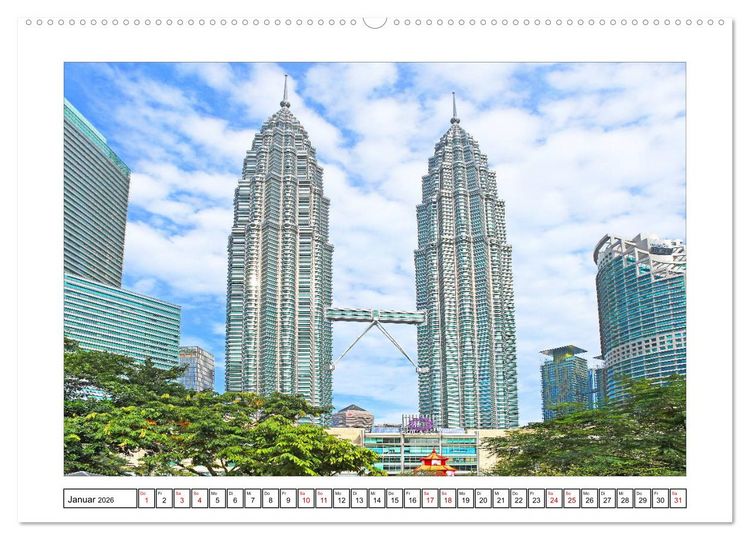 Produktbild: Kuala Lumpur - Traumreiseziel (Wandkalender 2026 DIN A2 quer), CALVENDO Monatskalender