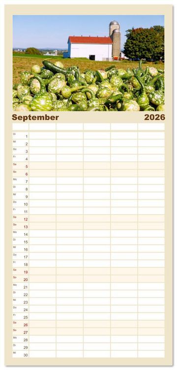 Produktbild: Familienplaner 2026 - USA Ostk&uuml;ste. Von den Blue Ridge Mountains bis zur Chesapeake Bay mit 5 Spalten (Wandkalender, 21 x 45 cm) CALVENDO