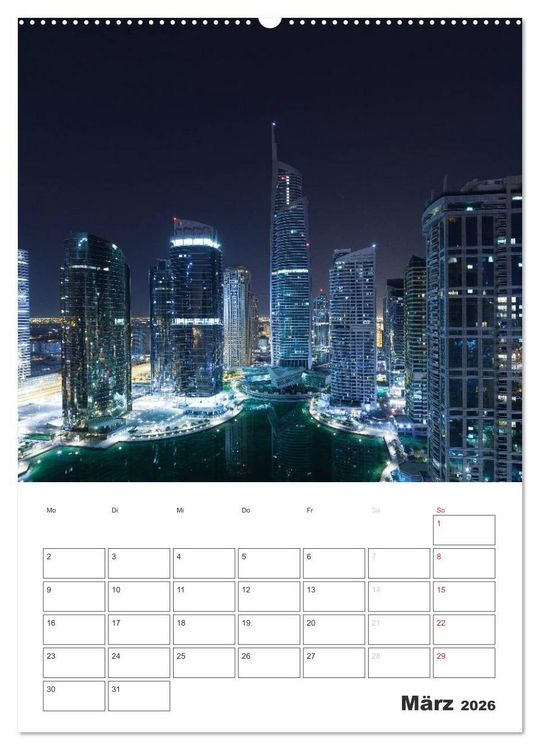 Produktbild: Vertical Dubai 2026 (hochwertiger Premium Wandkalender 2026 DIN A2 hoch), Kunstdruck in Hochglanz