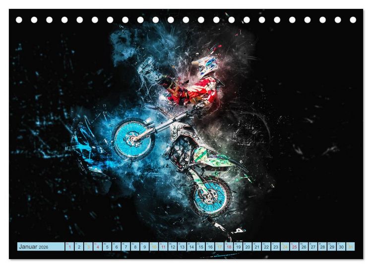 Produktbild: Motocross - extrem cool (Tischkalender 2026 DIN A5 quer), CALVENDO Monatskalender
